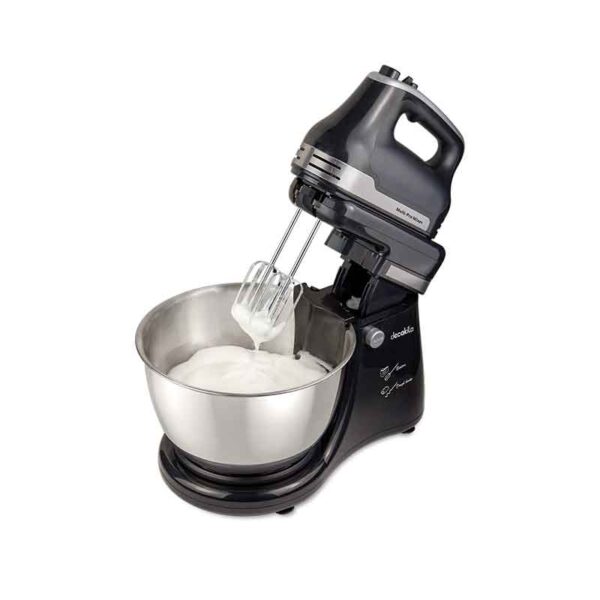 Decakila Hand Mixer 400W With 4.5L Stainless Steel Bowl 5 Speed With Turbo Automatic Rotation Steel Beaters &Amp; Hook Kemx013B