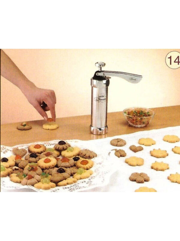 Cookie Press With Nozzles &Amp; Decorating Plates 20 Different Types Of Jalies Murukku Maker/Bhujiya Maker/Cookies/Namkeen/Noodles/Chakali Maker/Sev Maker/Farsan Maker/Gathiya Maker