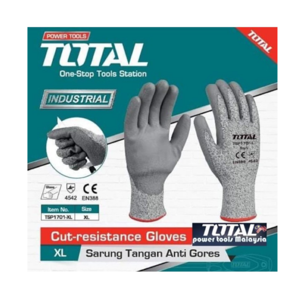 Total Cut Resistant Gloves L &Amp; Xl Tsp1701