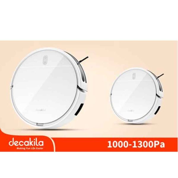 Decakila Robotic Vacuum Cleaner - 1300Pa Gyroscope Style Battery Operated Smart Sensor Protection Smart Quiet Robot Vacuum Mop Gyro Navigation Tangle-Free Suction Decabot06