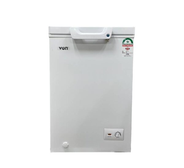 Von Chest Freezer 98L, White Single Door Vafc10Dhw