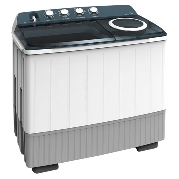 Hisense Washing Machine 16Kg Manual, Twin Tub, Big Knobs, Transparent Lid, Drain Pump, White Wsde163
