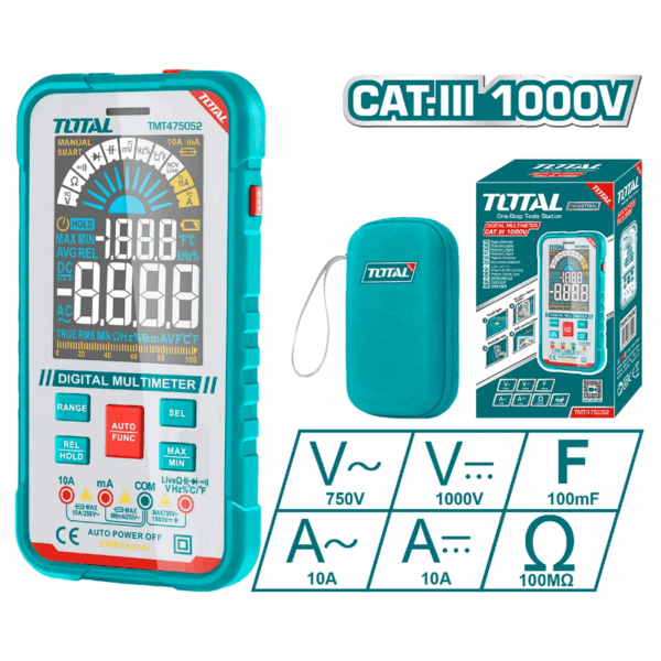 Total Multimeter Digital 1000V Tmt475052