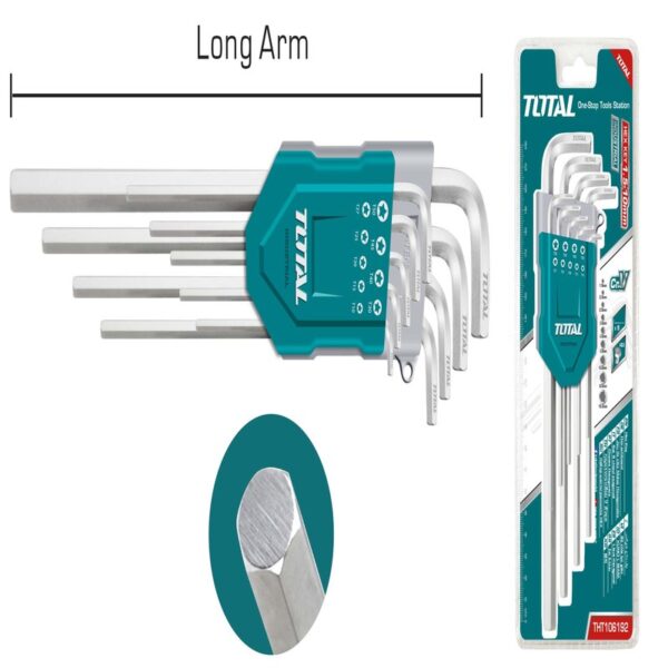 Total Allen Hex Key Set 9Pcs Tht106192