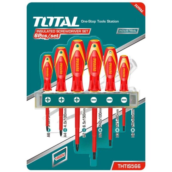 Total Screwdriver Set 6Pcs Insulated Thtis566