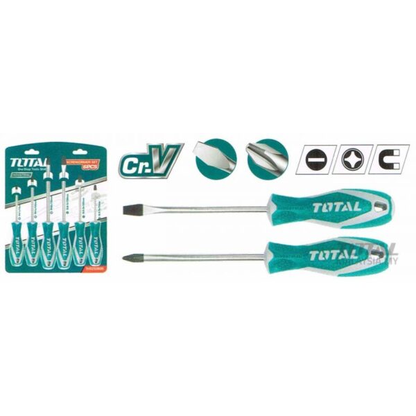 Total Screwdriver Set 6Pcs Tht250606