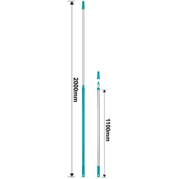 Total Telescopic Rod Aluminium 200Cm With Screw Connection Function Thtep0205