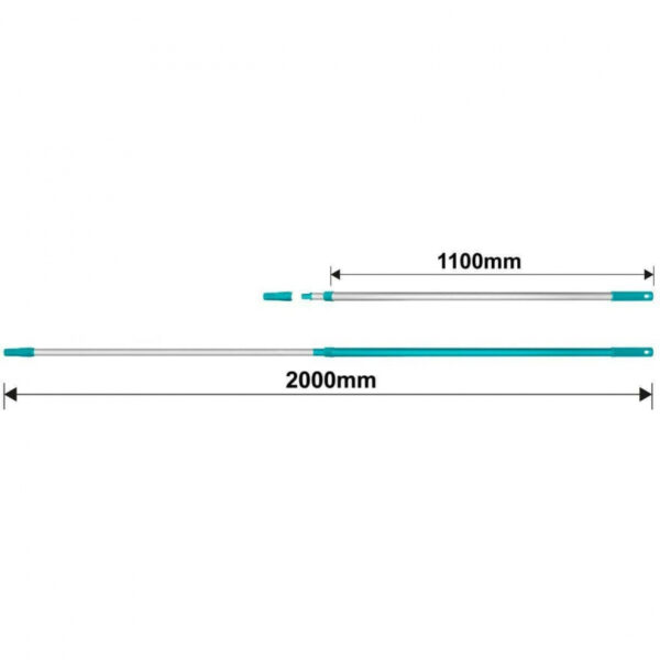 Total Telescopic Rod Aluminium 200Cm With Screw Connection Function Thtep0205