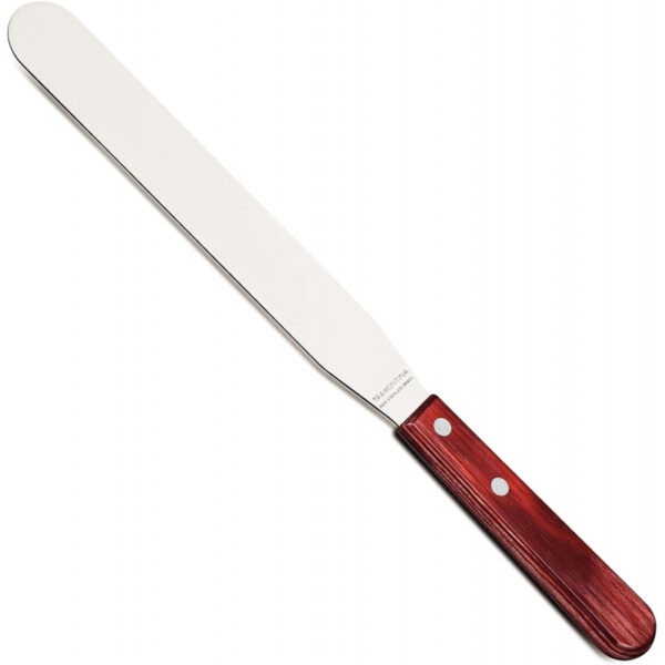 Tramontina Pastry Spatula Stainless Steel Blade 8&Quot; Red Polywood Treated Wood Handle 21161/178