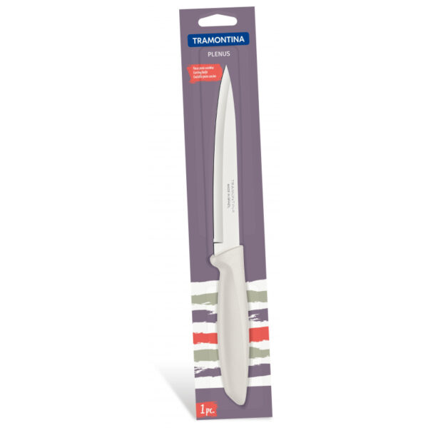 Tramontina Plenus Utility Knife With 6&Quot; Stainless Steel Blade And Off White Polypropylene Handle 23424/136