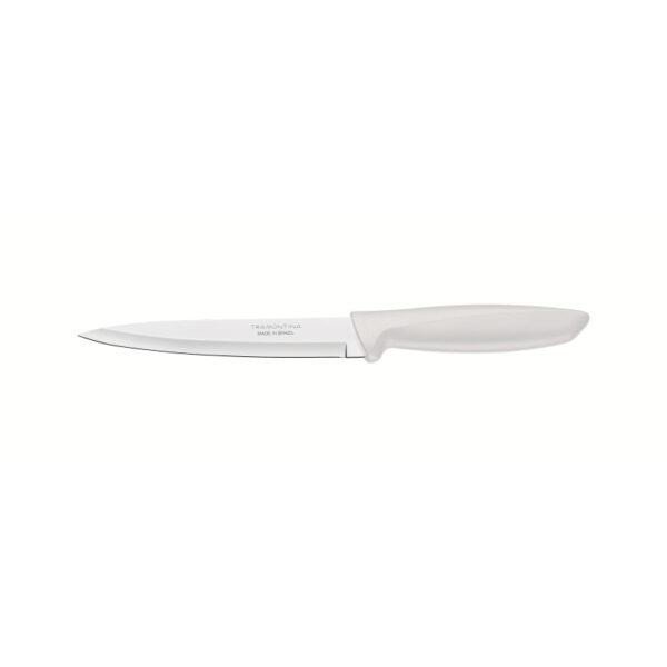 Tramontina Plenus Utility Knife With 6&Quot; Stainless Steel Blade And Off White Polypropylene Handle 23424/136