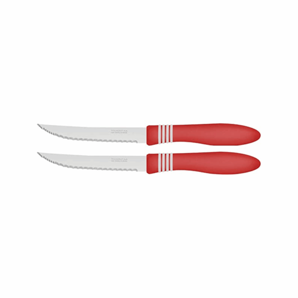 Tramontina Steak Knives Cor &Amp; Cor 2Pcs Set Red 23450/275