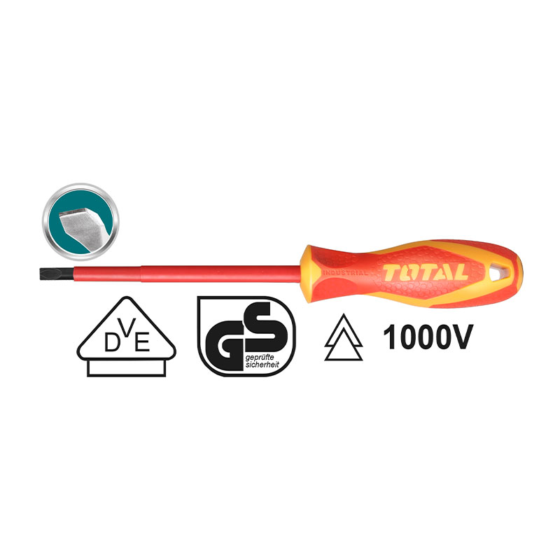 Total Screwdriver Insulated &Amp; Magnetic 100Mm Thtis4100