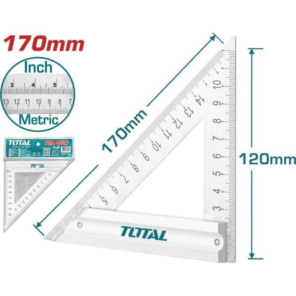 Total Try/Angle Square Measuring Caliper 170Mm Tmt61205