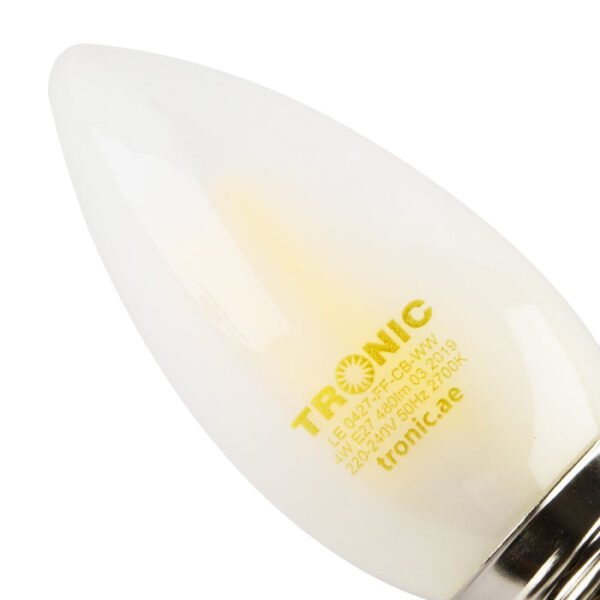 Tronic 4 Watts Frosted Candle Led E27 (Screw) Bulb