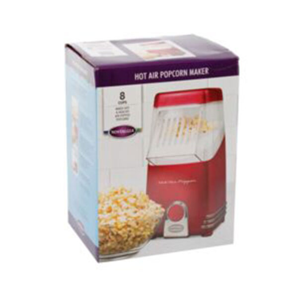 Nostalgia Popcorn Maker 1040W Hot Air Red And Clear Bpa Free