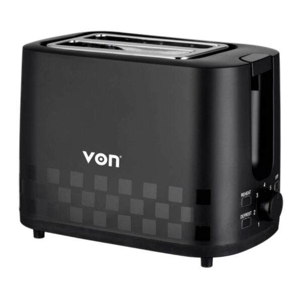 Von Bread Toaster 2 Slice, Black Vstp0-2Mdk