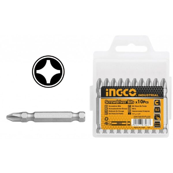 Ingco Screwdriver Bit 50Mm 10Pcs Set Sdb11Ph223