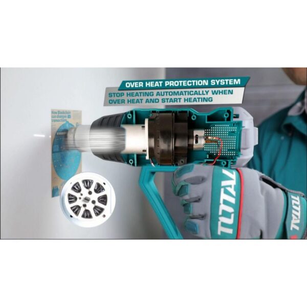 Total Heat Gun 2000W With 4 Nozzles &Amp; 1 Scraper Tb2006