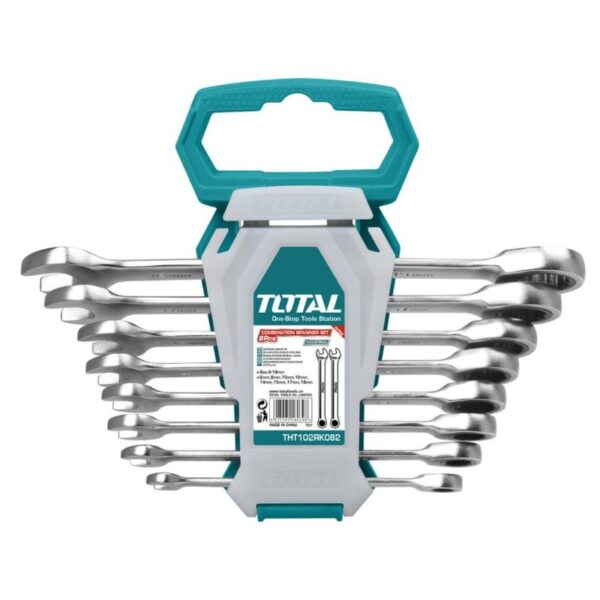 Total Ratchet Spanner Set 8Pcs Tht102Rk086