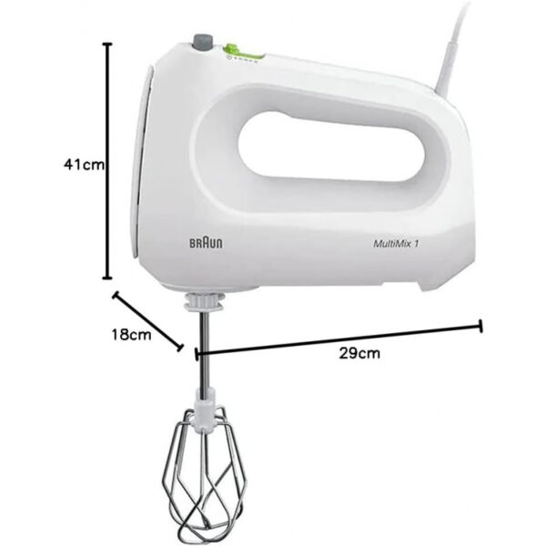 Braun 2 In 1 Hand And Stand Mixer 3L With Attachments 400W 4 Speeds + Turbo Automatic Driven Hm101Ai-Hm1070Wh