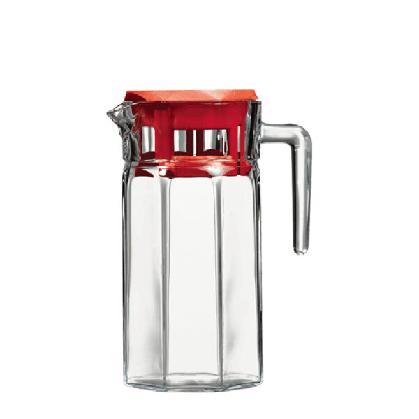 Pasabahce Jug Kosem Red Lid 1250Cc 43414