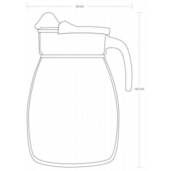 Pasabahce Glass Water Jug With Transparent Lid 2500Ml Dishwasher, Freezer &Amp; Refrigerati...