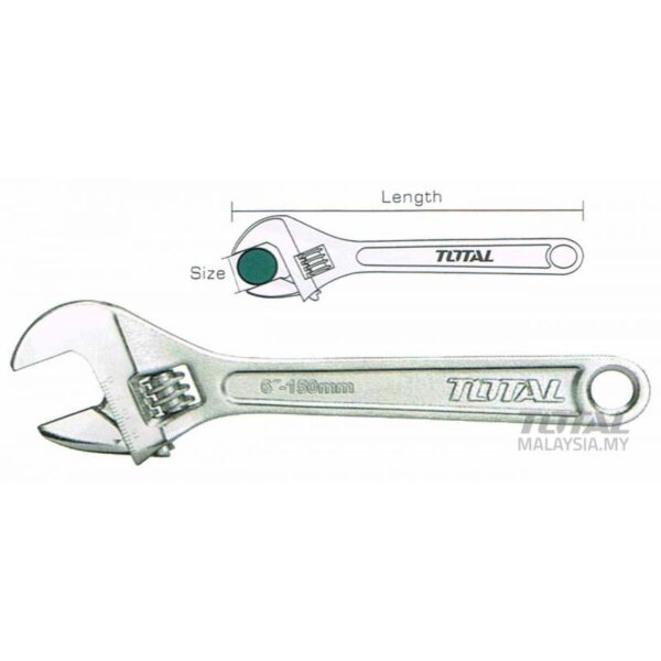 Total Adjustable Wrench 10” Tht1010103