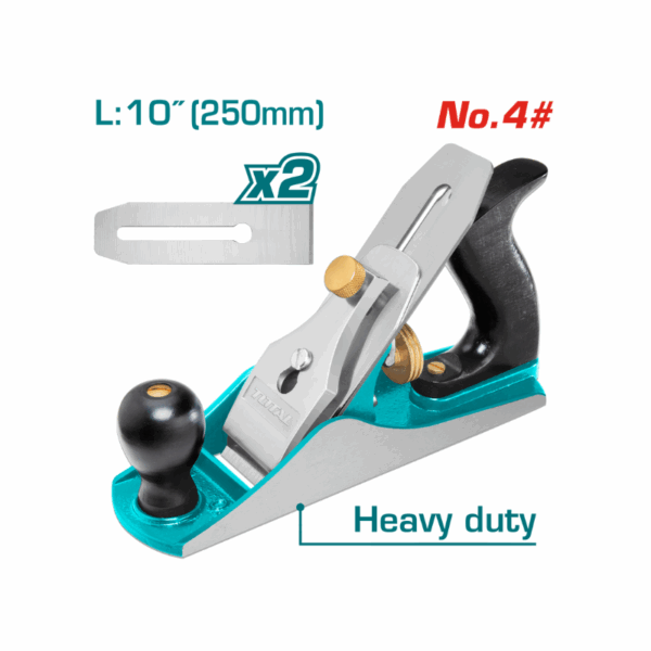 Total Manual Bench Planer 10&Quot;/250Mm With Solid Brass Cutter Adjustment, Fully Machined And Polished Knob Thtp0204