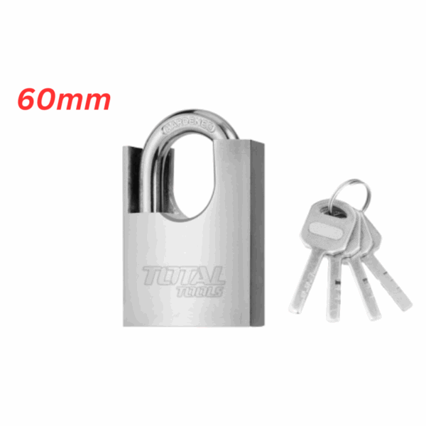 Total Anti Prying Steel Padlock 60Mm With Iron Brass &Amp; Special Design Cylinder, 4 Iron Keys Tslk35601