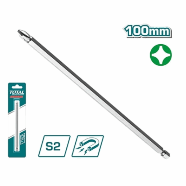 Total Screw Driver Bit Set Ph2 100Mm Sandblasted 1Pcs Tac16Ph274