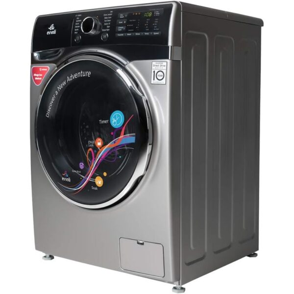 Evvoli Washing Machine 9Kg Direct Drive Inverter 1400Rpm A+++ Fddh-914S