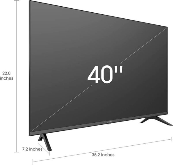 Hisense 40&Quot; Led Fhd Smart Tv, Vidaa, Dolby Audio, Game Mode, Bezelless Design 40A4H/K