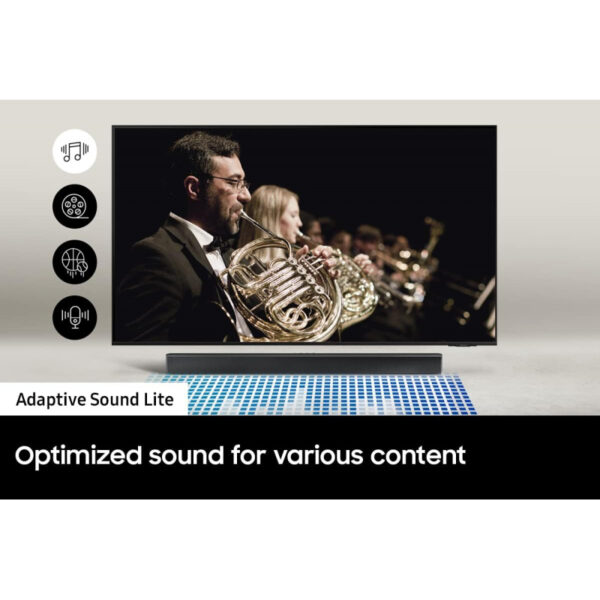 Samsung Soundbar With Subwoofer 3.1Ch B-Series With Dolby Digital 5.1 &Amp; Dts Virtual X, Bass Boost, Adaptive Sound Lite, One Remote Hw-B650/Zn
