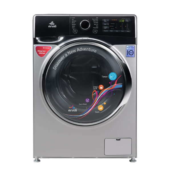 Evvoli Washing Machine 9Kg Direct Drive Inverter 1400Rpm A+++ Fddh-914S