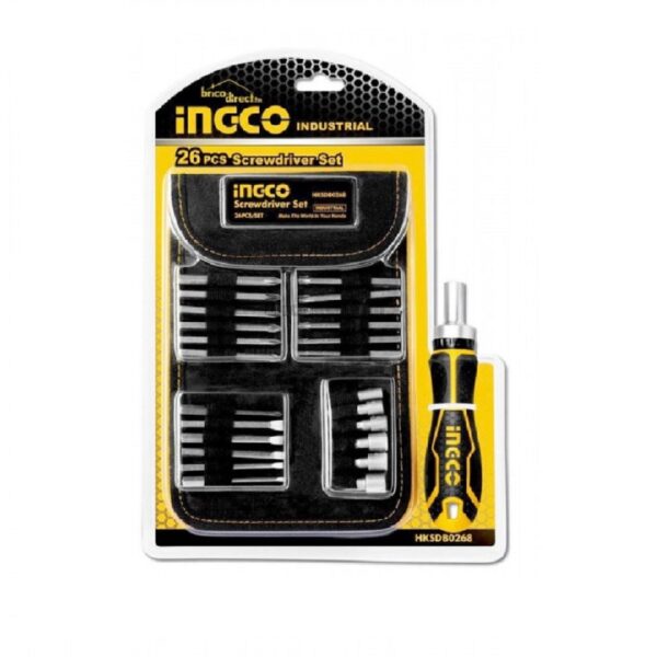 Ingco Screwdriver Bit Set 65Mm 26Pcs Hksdb0268