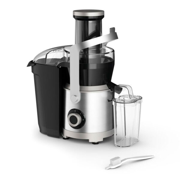 Moulinex Juicer 1000W Nutri Xxl Easy-To-Use Juice Extractor Xxl Feeding Tube Full Fruit Insertion Drip-Stop Protection 2 Speeds 2.2 L Pulp Container 0.8 L Juice Container Ju660D27