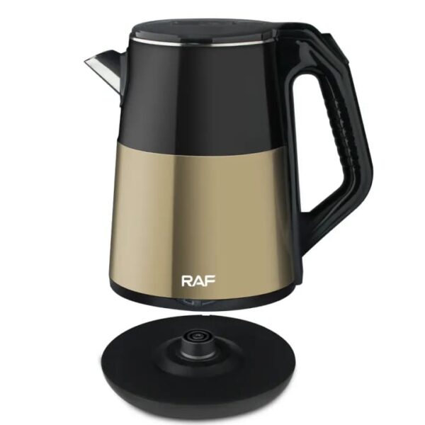 Raf Electric Cordless Kettle 2.5L 2000W, Bpa Free Interior, 360° Swivel Base, Automatic Switch Off, High Quality Stainless Steel R.7819