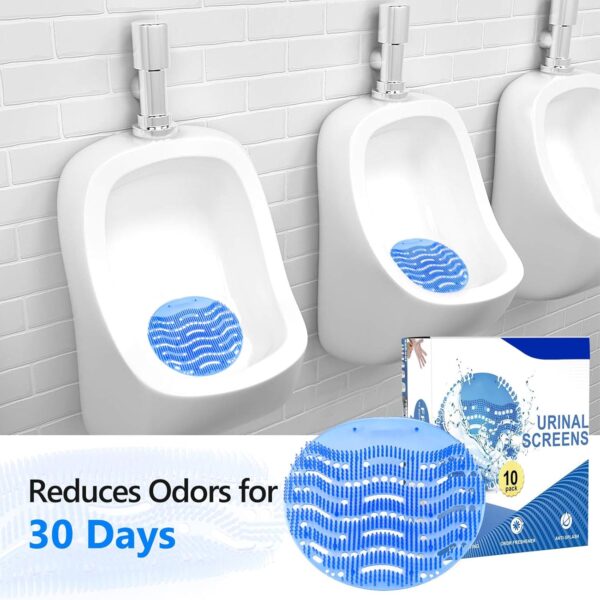 Urinal Screen Mat Deodorizer, Urinal Screen Anti-Splash With Easy Fit &Amp; Multiple Use For Toilet,Bathroom,Restaurants,Offices,Schools,Hotels (Pack Of 10)