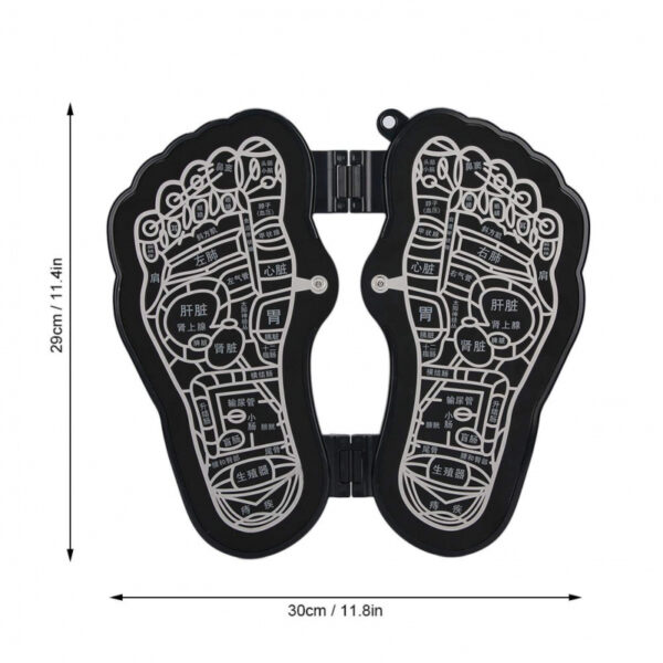 Ems Rechargeable/Wireless Foldable Foot Massager Mat With Muscle Stimulator 6 Modes, Muscle Pain Relief Physiotherapy Foot Massage Pad, Foot Massage For Improving Blood Circulation