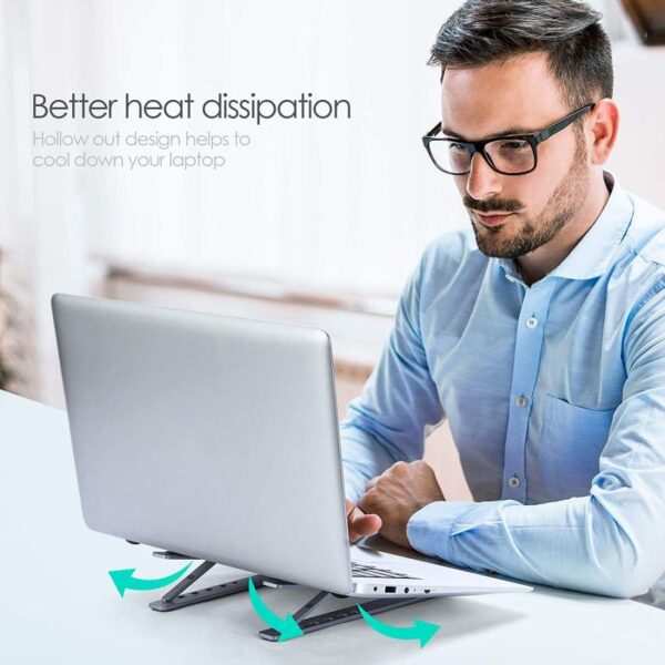 Generic Laptop Stand 6 Adjustable Height Aluminum Alloy Foldable Az-7