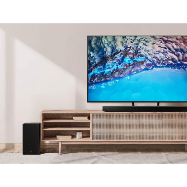 Samsung Soundbar With Subwoofer 3.1Ch B-Series With Dolby Digital 5.1 &Amp; Dts Virtual X, Bass Boost, Adaptive Sound Lite, One Remote Hw-B650/Zn