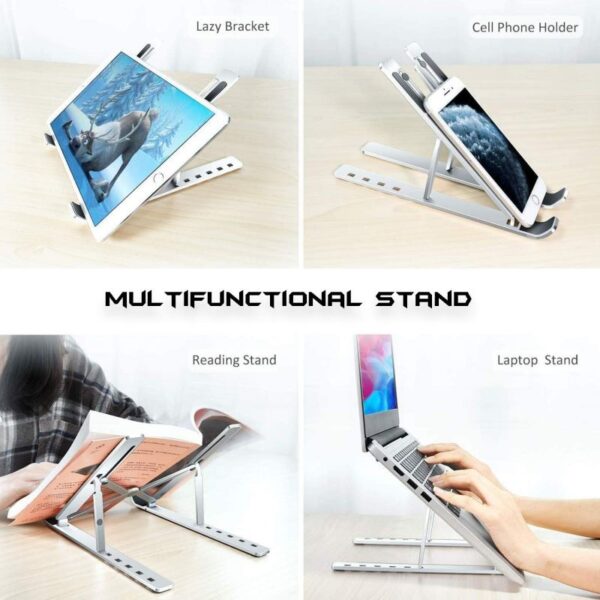 Generic Laptop Stand 6 Adjustable Height Aluminum Alloy Foldable Az-7