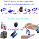 DL Office Keychain Color Key ID Label Tags with Keyring 50pcs