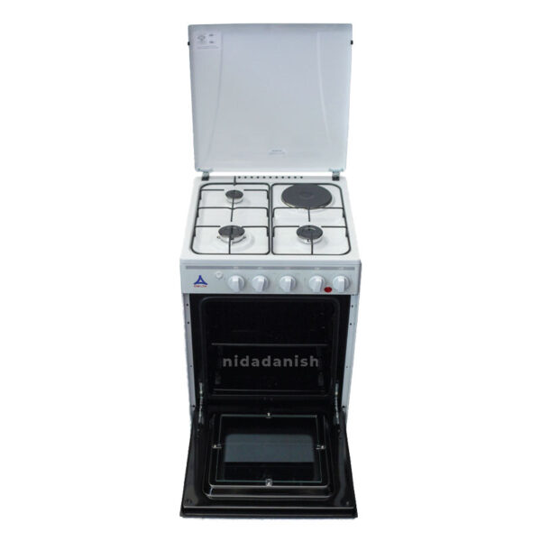 Delta Cookers 50X55Cm 3 Gas Burner, 1 Electric Hotplate With Gas Oven &Amp; Grill Black Dgc31B