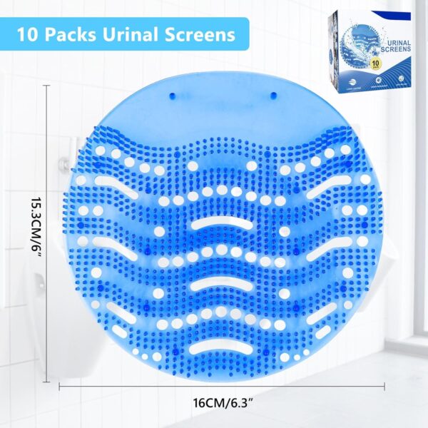 Urinal Screen Mat Deodorizer, Urinal Screen Anti-Splash With Easy Fit &Amp; Multiple Use For Toilet,Bathroom,Restaurants,Offices,Schools,Hotels (Pack Of 10)