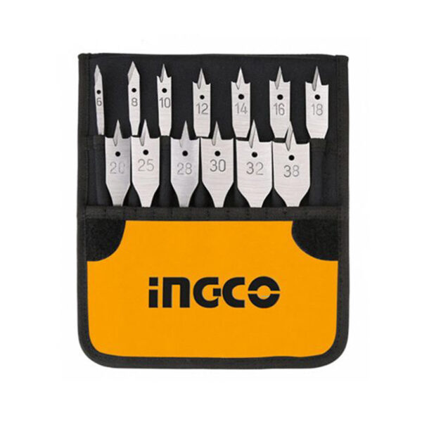 Ingco Flat Wood Drill Bit Set Pack Of 13 Akd41301