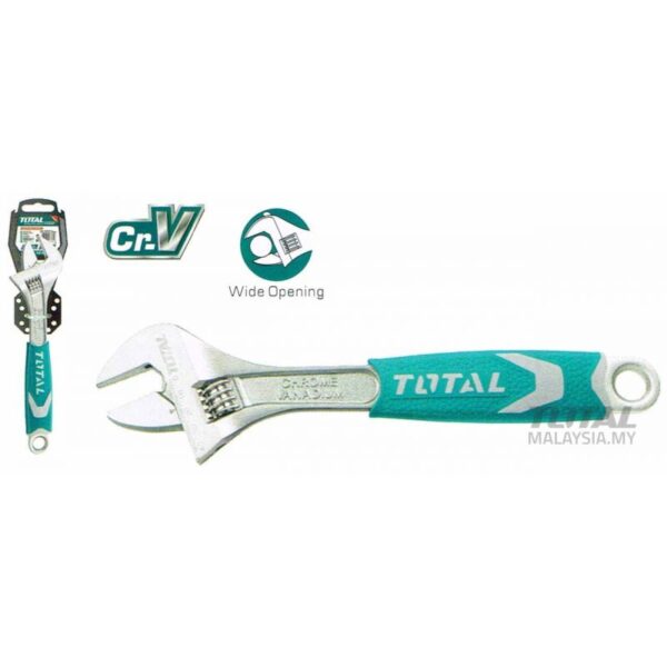 Total Adjustable Wrench 10” With Total Style Handle Tht101106