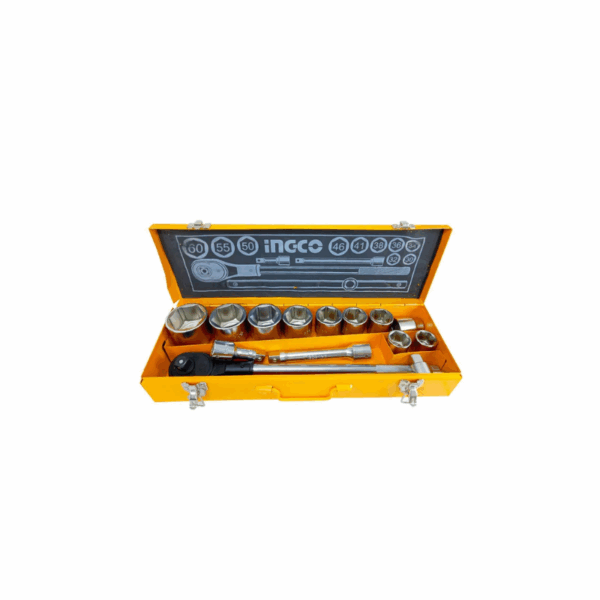 Ingco 15Pcs 3/4&Quot; Socket Set With Cr-V Material, Heat Treated, Chromed Plated Hkts034151