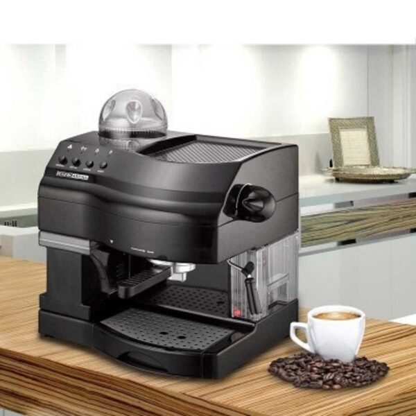 Rank Arena Espresso &Amp; Cappucino Coffee Machine With Built In Grinder Black 1.8L